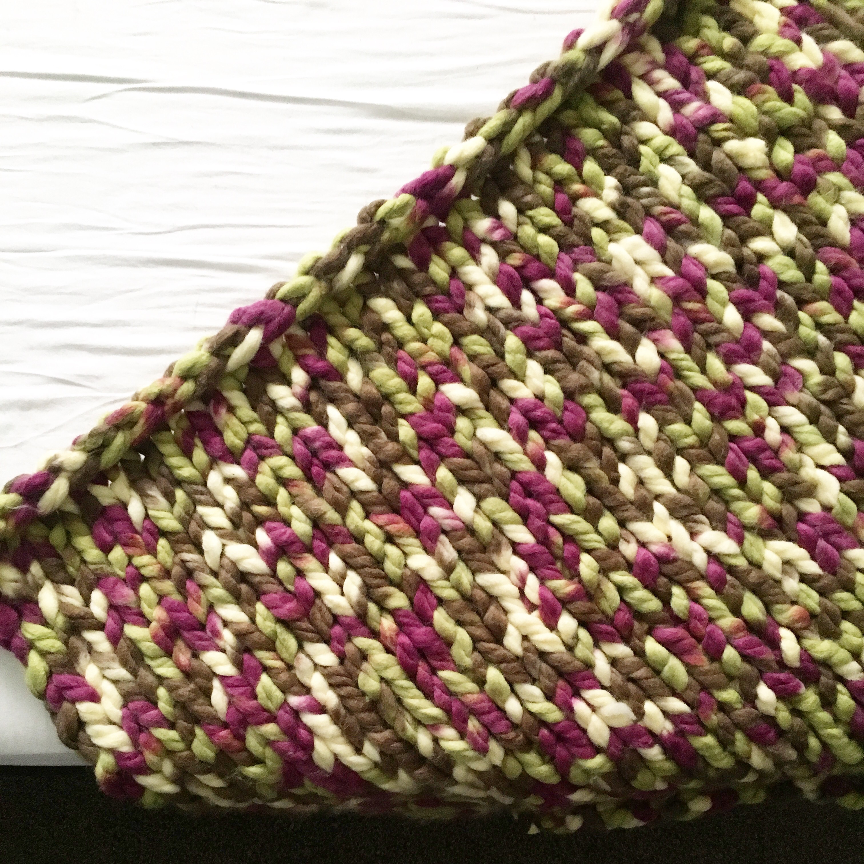 The Perfect Beginner Knit Blanket with FREE Pattern! YarnHookNeedles