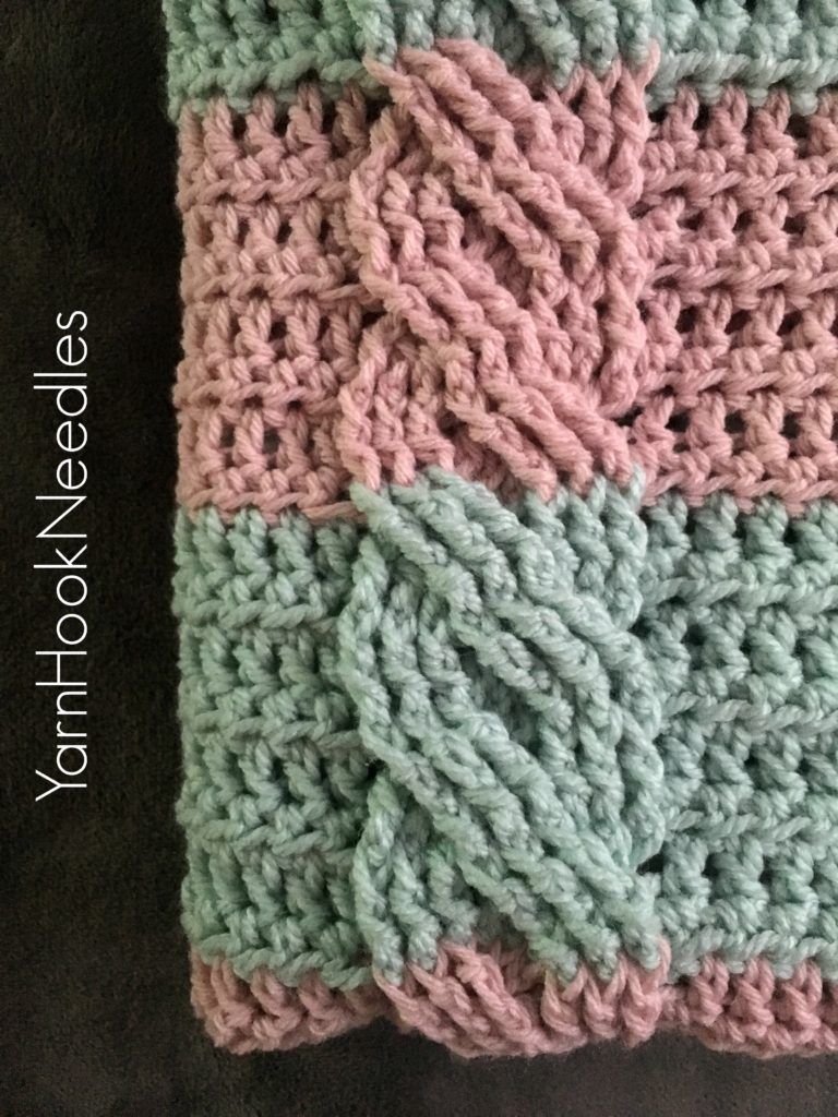 Crochet Cable Blanket with FREE Pattern! - YarnHookNeedles